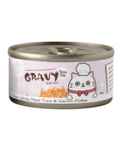 Jollycat Fresh White Tuna & Salmon Flakes in Gravy Canned Food for Cats 80g