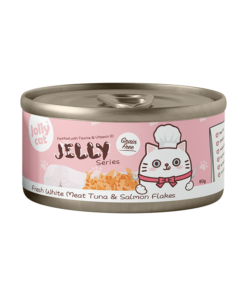 Jollycat Premium White Meat Tuna & Salmon in Jelly Canned Food for Cats 80g