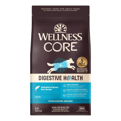Wellness CORE Digestive Health Whitefish Recipe - Whitefish & Brown Rice Dry food for Dogs (2 Sizes)