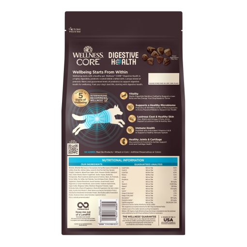 Wellness CORE Digestive Health Whitefish Recipe - Whitefish & Brown Rice Dry food for Dogs (2 Sizes) - Image 2