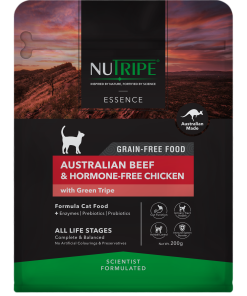 Nutripe Essence Australian Beef & Hormone-Free Chicken with Green Tripe Dry Food for Cats (3 Sizes)
