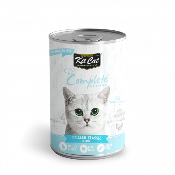Kit Cat Complete Cuisine Canned Wet Cat Food (Chicken Classic) in Broth