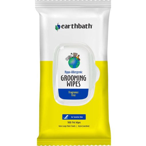 Earthbath Hypo-Allergenic Fragrance Free Wipes For Pets