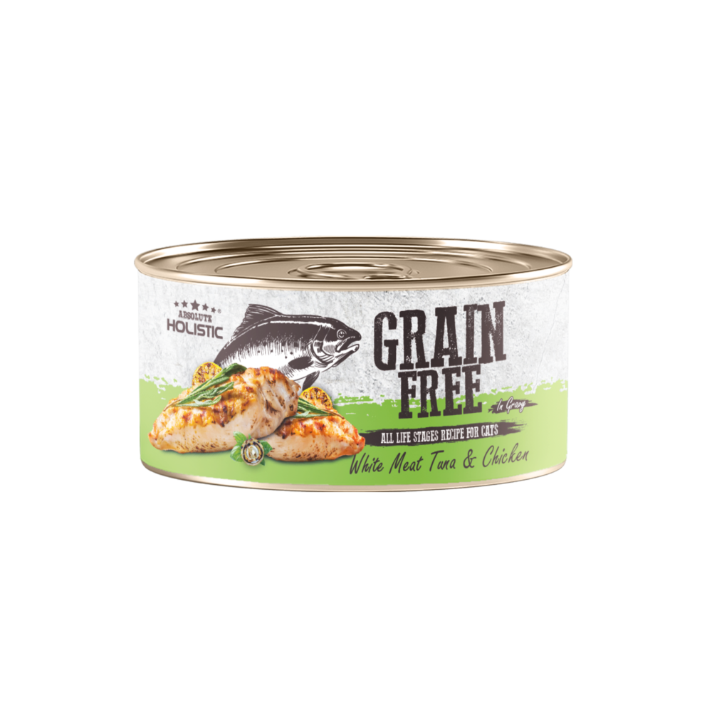 Absolute Holistic Grain Free Wet Cat Food 80g (White Meat Tuna & Chicken)