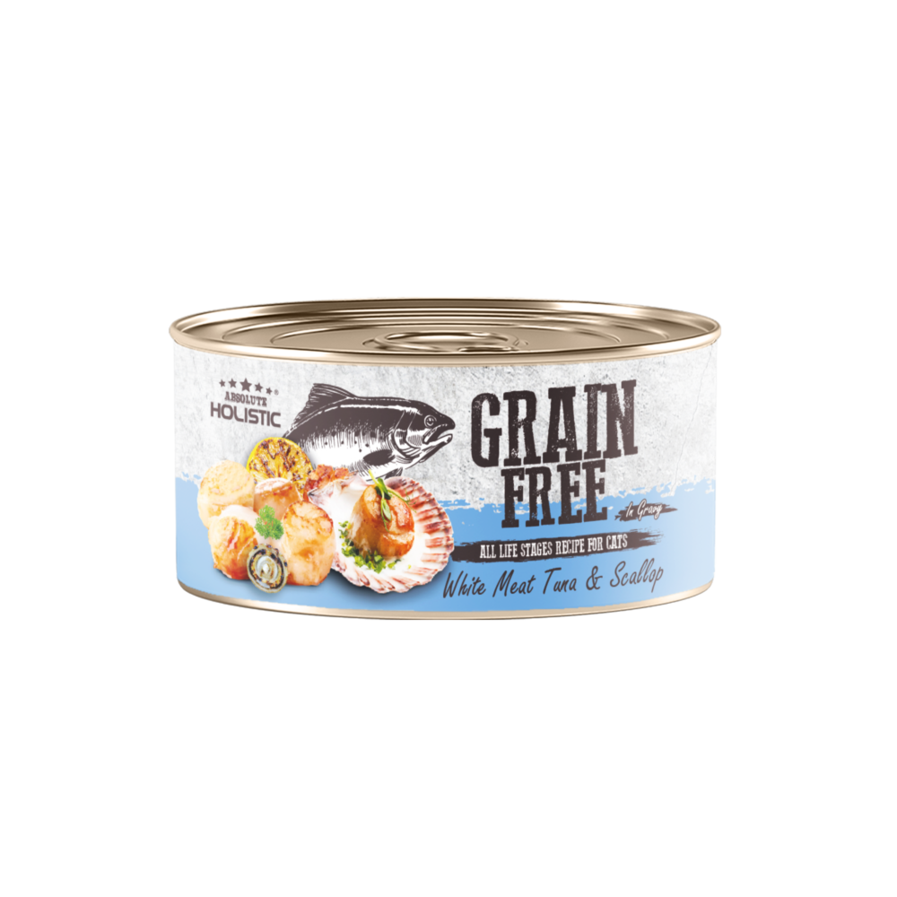 Absolute Holistic Grain Free Wet Cat Food 80g (White Meat Tuna & Scallop)