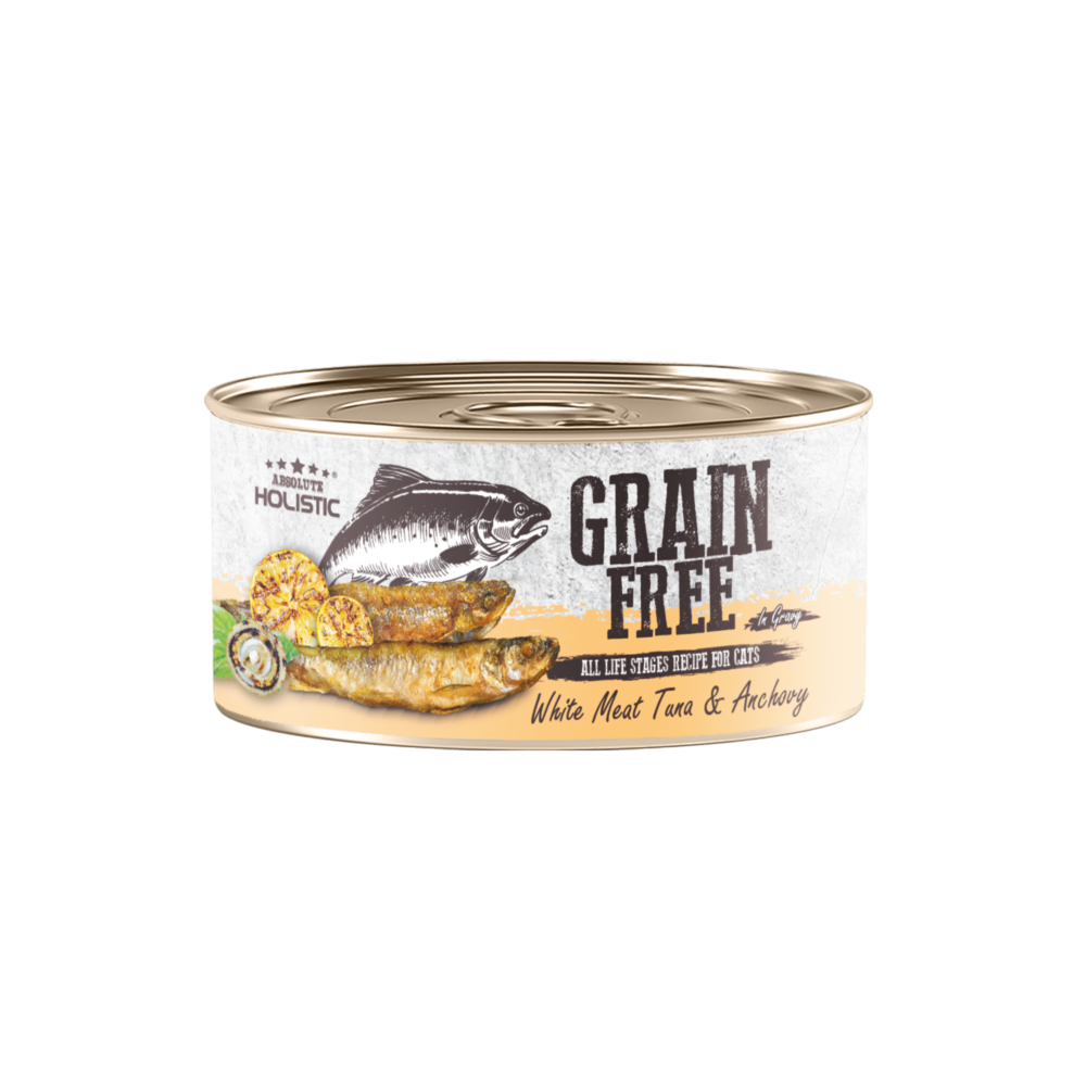 Absolute Holistic Grain Free Wet Cat Food 80g (White Meat Tuna & Anchovy)