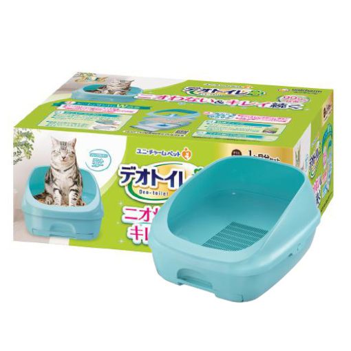 Unicharm Pet Deo-Toilet Cat Litter System Half (Mint blue)