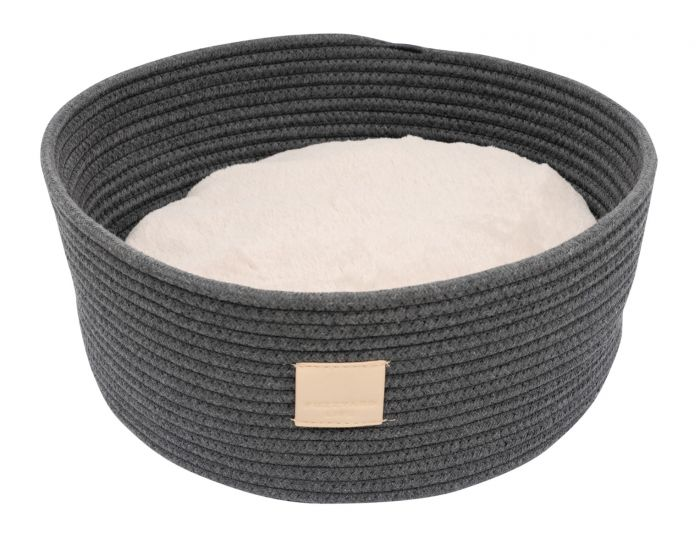 FuzzYard Life Rope Basket Pet Bed Slate Grey