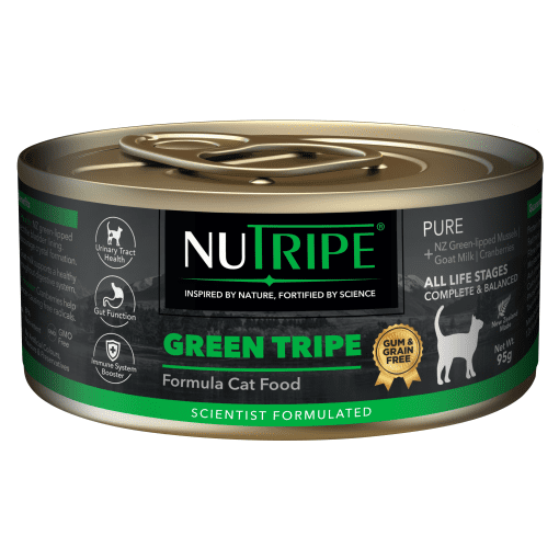 Nutripe Pure Green Tripe Cat (Gum-Free) Canned Cat Food 95g