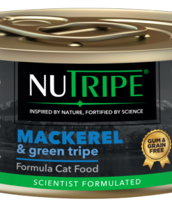 Nutripe Pure Mackerel & Green Tripe Wet Cat Food (Gum-Free) 95g