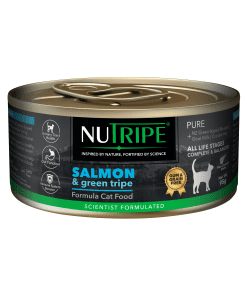 Nutripe Pure Salmon Green Tripe Wet Cat Food (Gum-Free) 95g