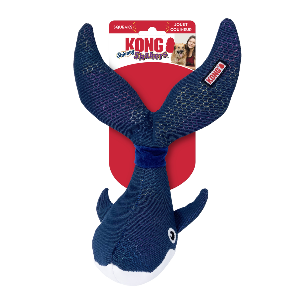 KONG Shakers Shimmy Whale Dog Toy