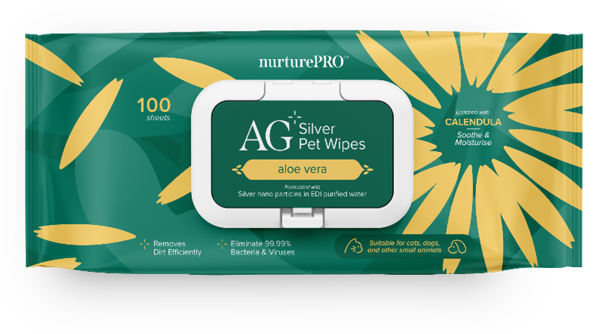 Nurture Pro AG+ Silver Pet Wipes Unscented