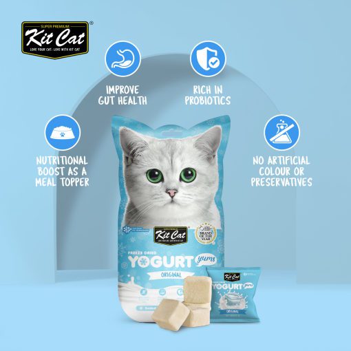 Kit Cat Freeze Dried Yogurt Yums Cat Treat - Original (10pcs)