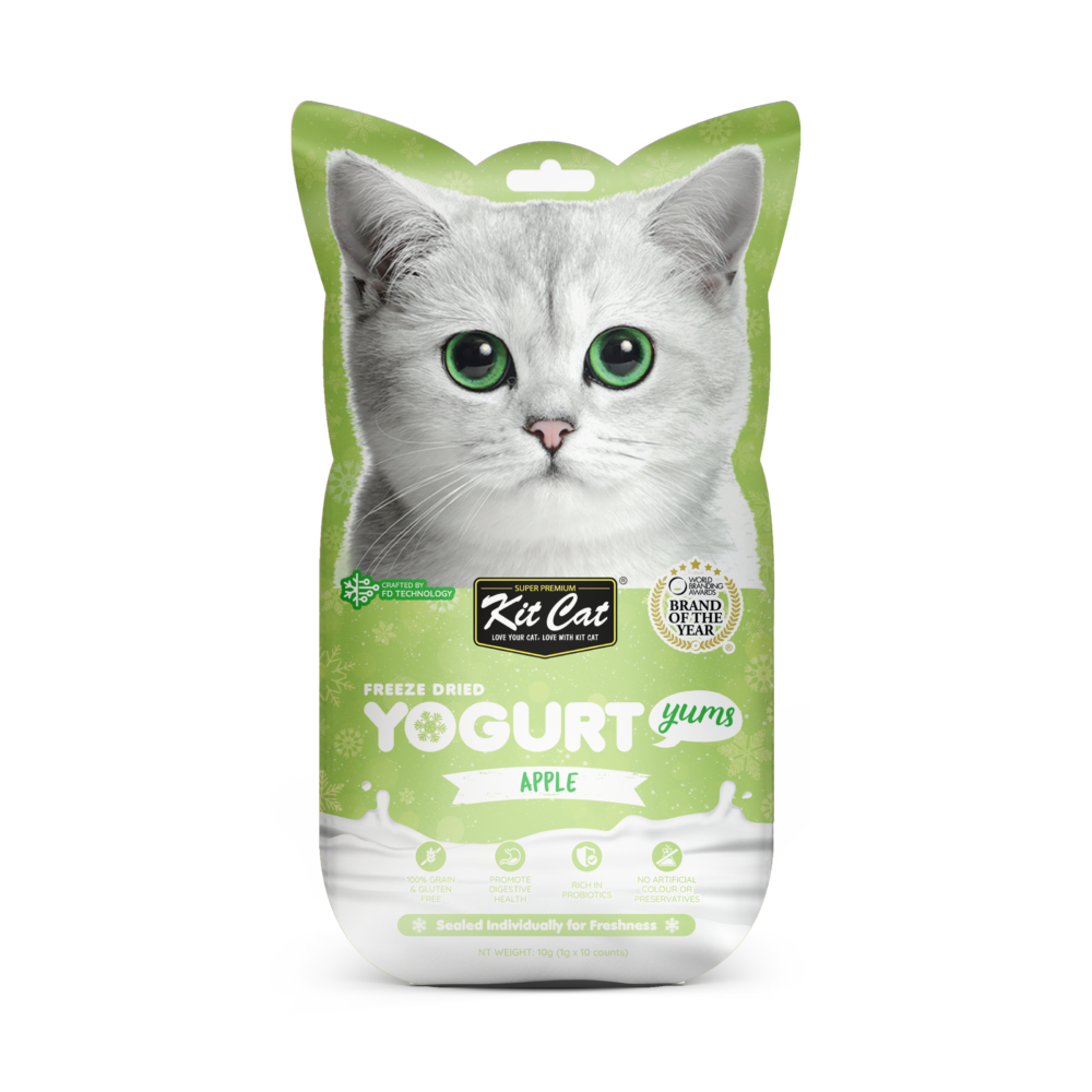 Kit Cat Freeze Dried Yogurt Yums Cat Treat - Apple