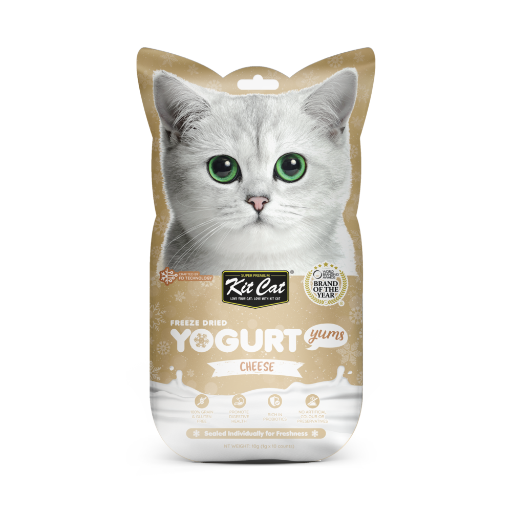 Kit Cat Freeze Dried Yogurt Yums Cat Treat - Cheese (10pcs)