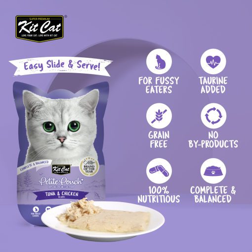 Kit Cat Petite Pouch Tuna & Chicken Wet Cat Food