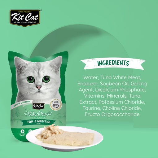 Kit Cat Petite Pouch Tuna & Whitefish Wet Cat Food