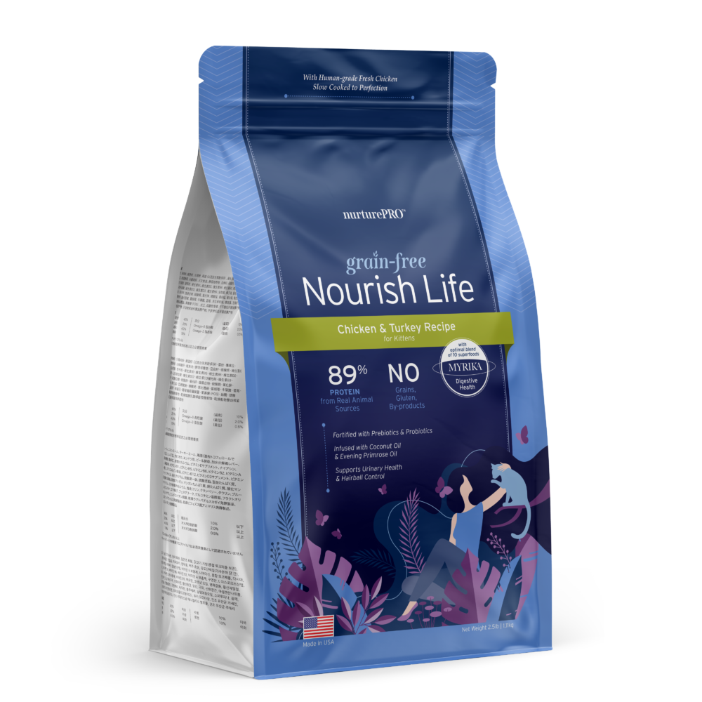 N411 Nourish Life Grain-free for Cats Chicken and Turkey For Kittens