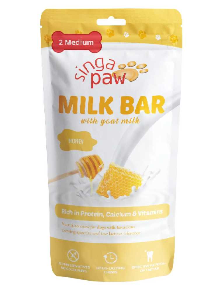 Singapaw Milk Bar With Goat Milk (Honey) Dog Chew
