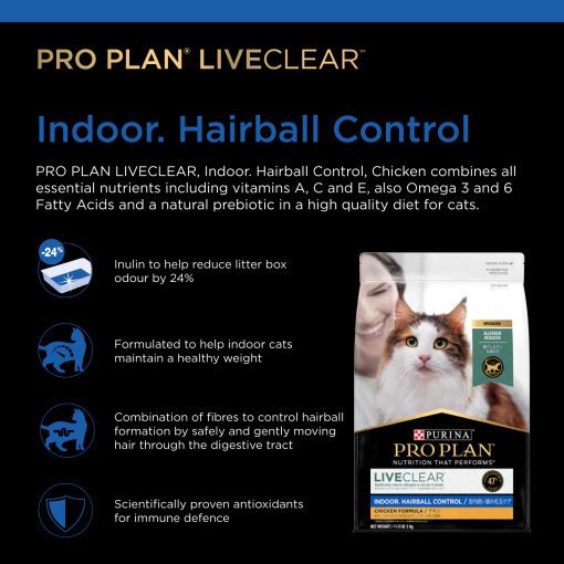 Purina Pro Plan Liveclear Indoor & Hairball Control Dry Cat Food