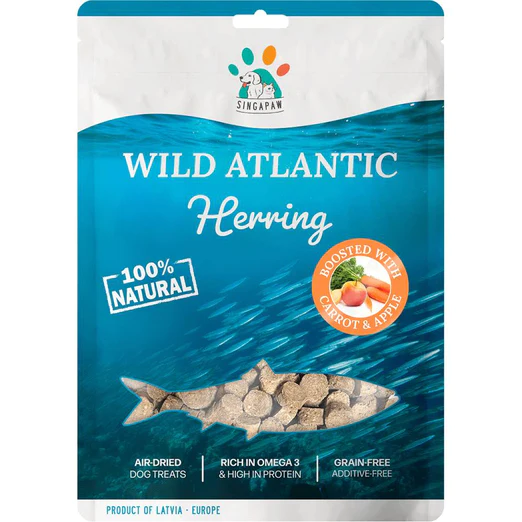 Singapaw Wild Atlantic Herring With Carrot & Apple Grain-Free Air-Dried Dog Treats 80g