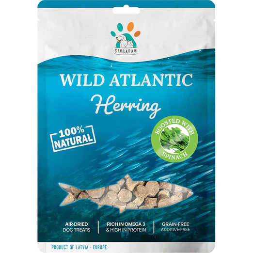 Singapaw Wild Atlantic Herring With Spinach Grain-Free Air-Dried Dog Treats 80g
