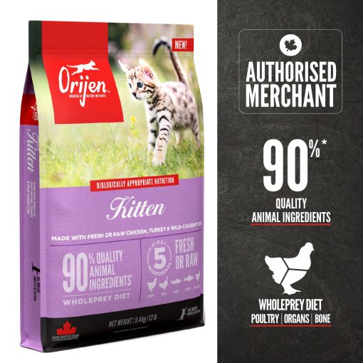 ORJEN Kitten Freeze-Dried Infused Dry Cat Food