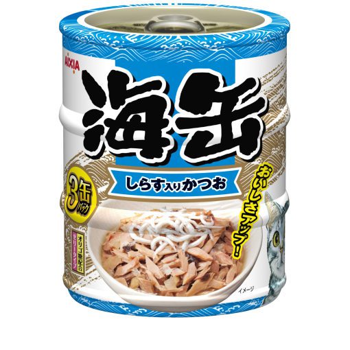 Aixia Umi-can mini - Skipjack Tuna w/Whitebait Wet Cat Food 60g x 3