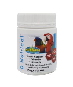 Vetafarm D Nutrical Powder for Birds - Triple Calcium for Breeding 150g