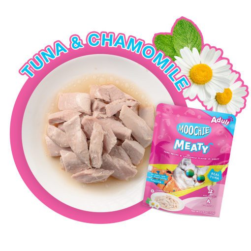 Moochie Meaty Tuna Recipe & Chamomile Flavor in Gravy 70g