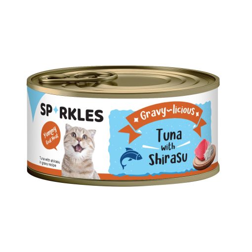 Sparkles Cat Gravy-licious Tuna with Shirasu 80g