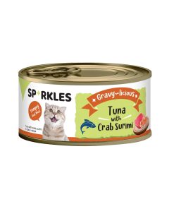 Sparkles Cat Gravy-licious Tuna with Crab Surimi 80g