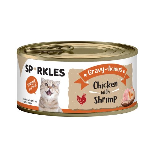 Sparkles Cat Gravy-licious Chicken with Shrimp 80g