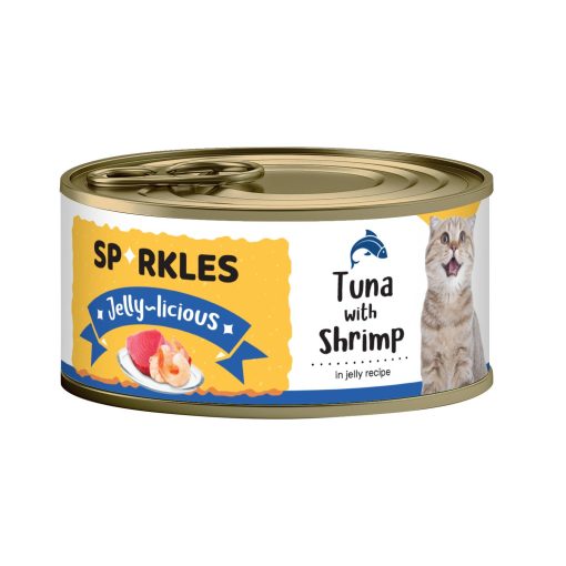Sparkles Jelly-licious Tuna With Shrimp Canned Cat Food 80g