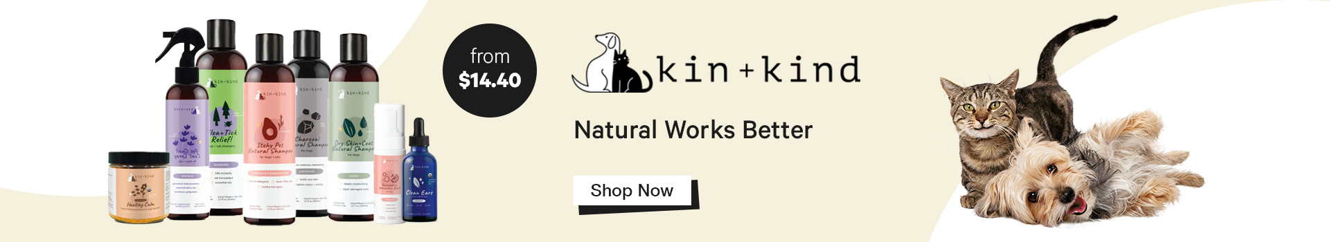 Kin + Kind Pet Dog Cat Shampoo Conditioner PetMall Singapore