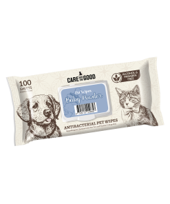 Care For The Good Antibacterial Pet Wipes - Baby Powder, 100 pcs
