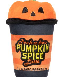 FuzzYard Halloween Plush Dog Toy Small - Peek-A-Boo Pumpkin Spice Latte