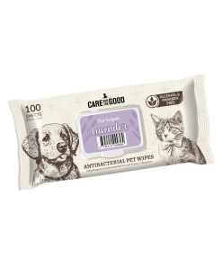 Care For The Good Antibacterial Pet Wipes - Lavender, 100 pcs