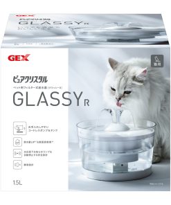 GEX Pure Crystal Glassy R Cat Drinking Fountain 1.5L - USB