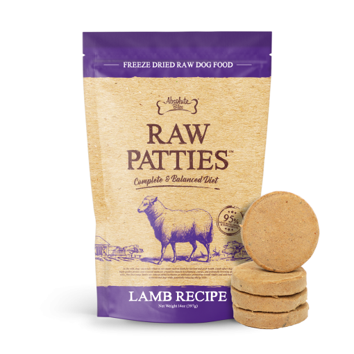Absolute Bites Freeze Dried Raw Patties Dog Food - Lamb Recipe (14oz)
