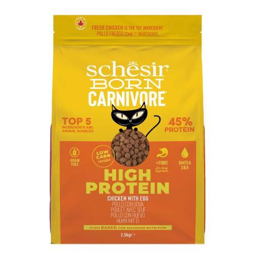 Schesir Born Carnivore Cat Baked Dry Recipe - Chicken with Egg (3 Sizes)